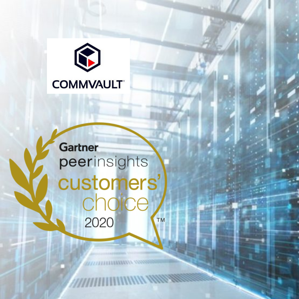 Commvault Wins Gartner Peers Sight Customer's Choice for Year 2020 Enterprise Data Backup & Recovery